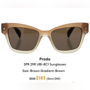 ⚜️Prada Brown Gradient Sunglasses SPR 29R